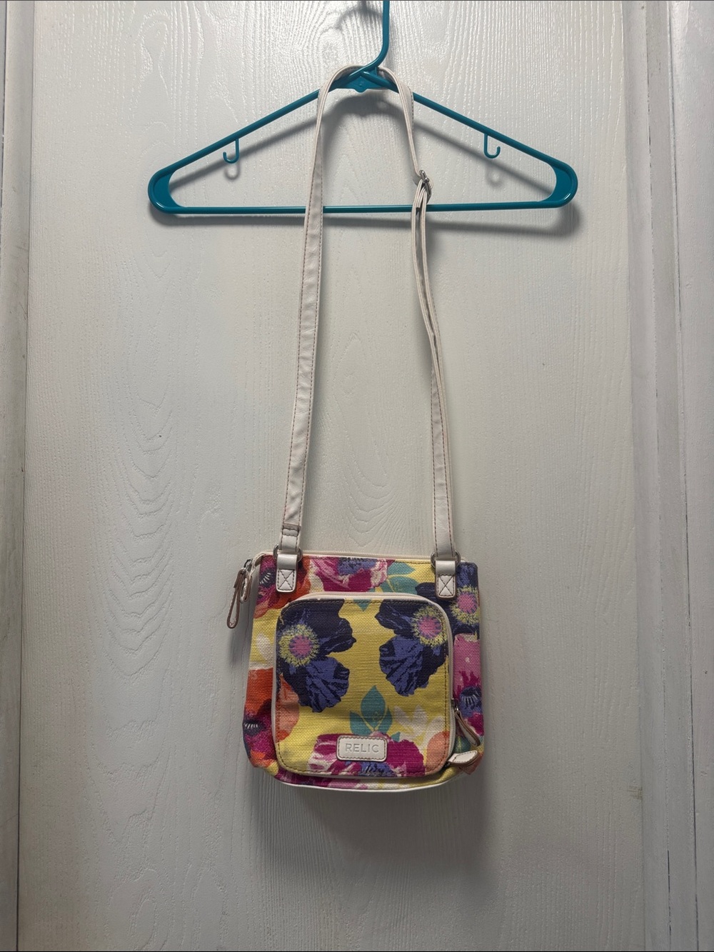 Relic Yellow Floral Crossbody with Cream Strap